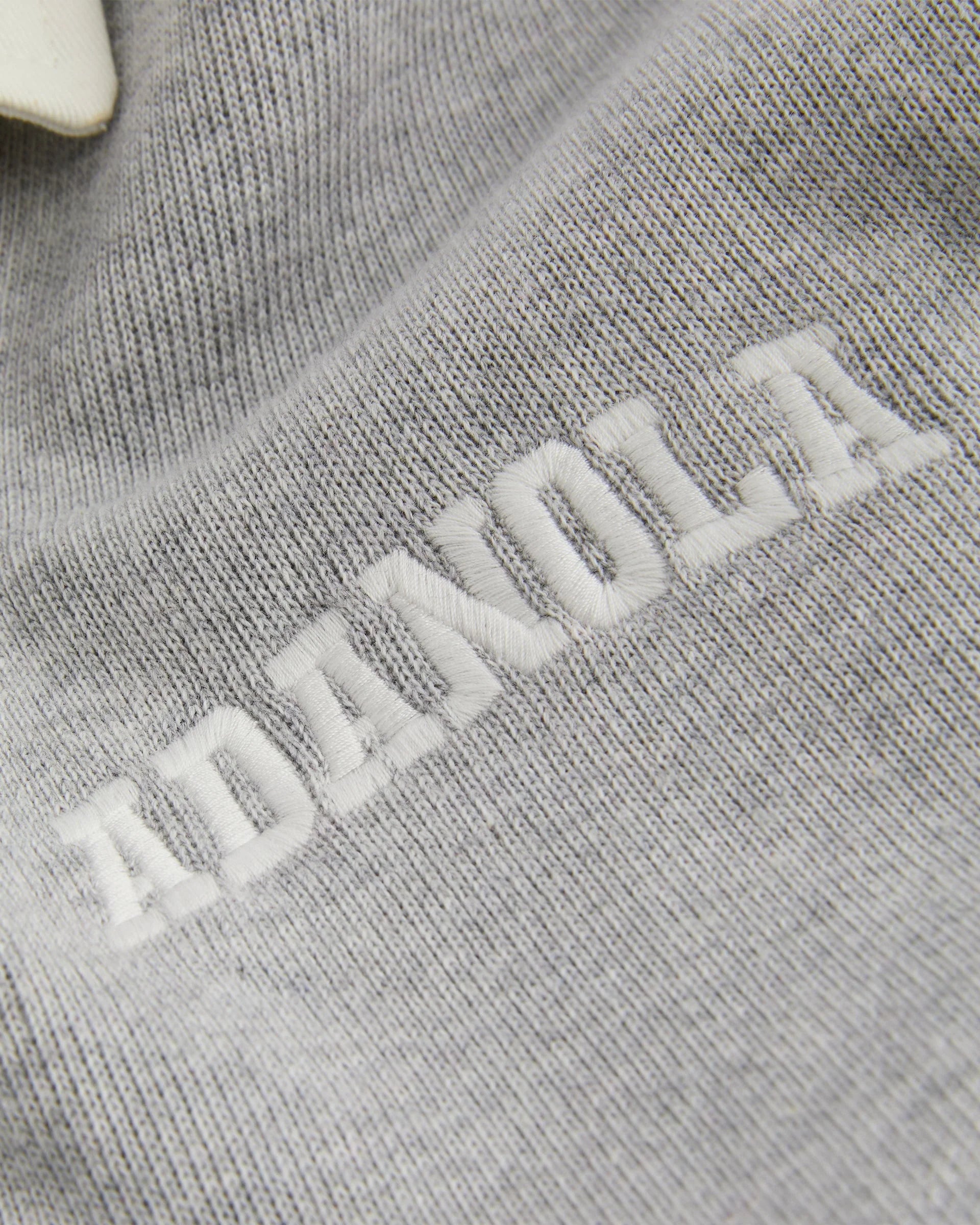 Varsity Oversized Rugby Top - Light Grey Melange/Marshmallow White