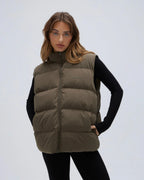 Boxy Gilet - Khaki Green