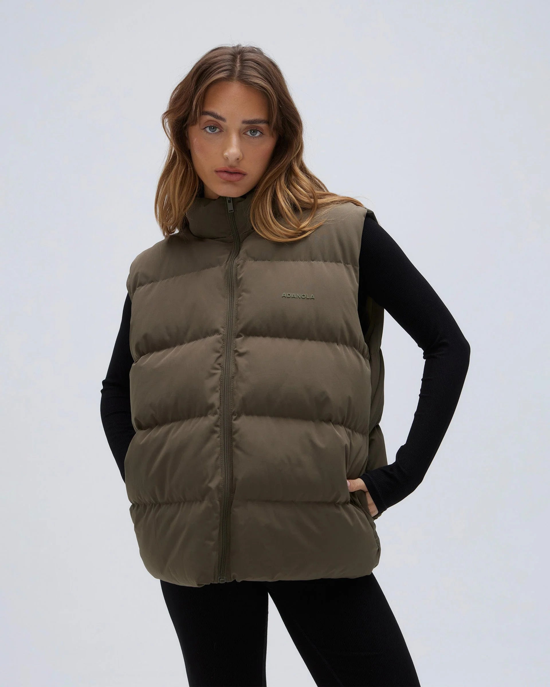 Boxy Gilet - Khaki Green