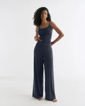 Wide Leg Yoga Pant - Midnight Blue