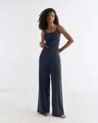 Wide Leg Yoga Pant - Midnight Blue