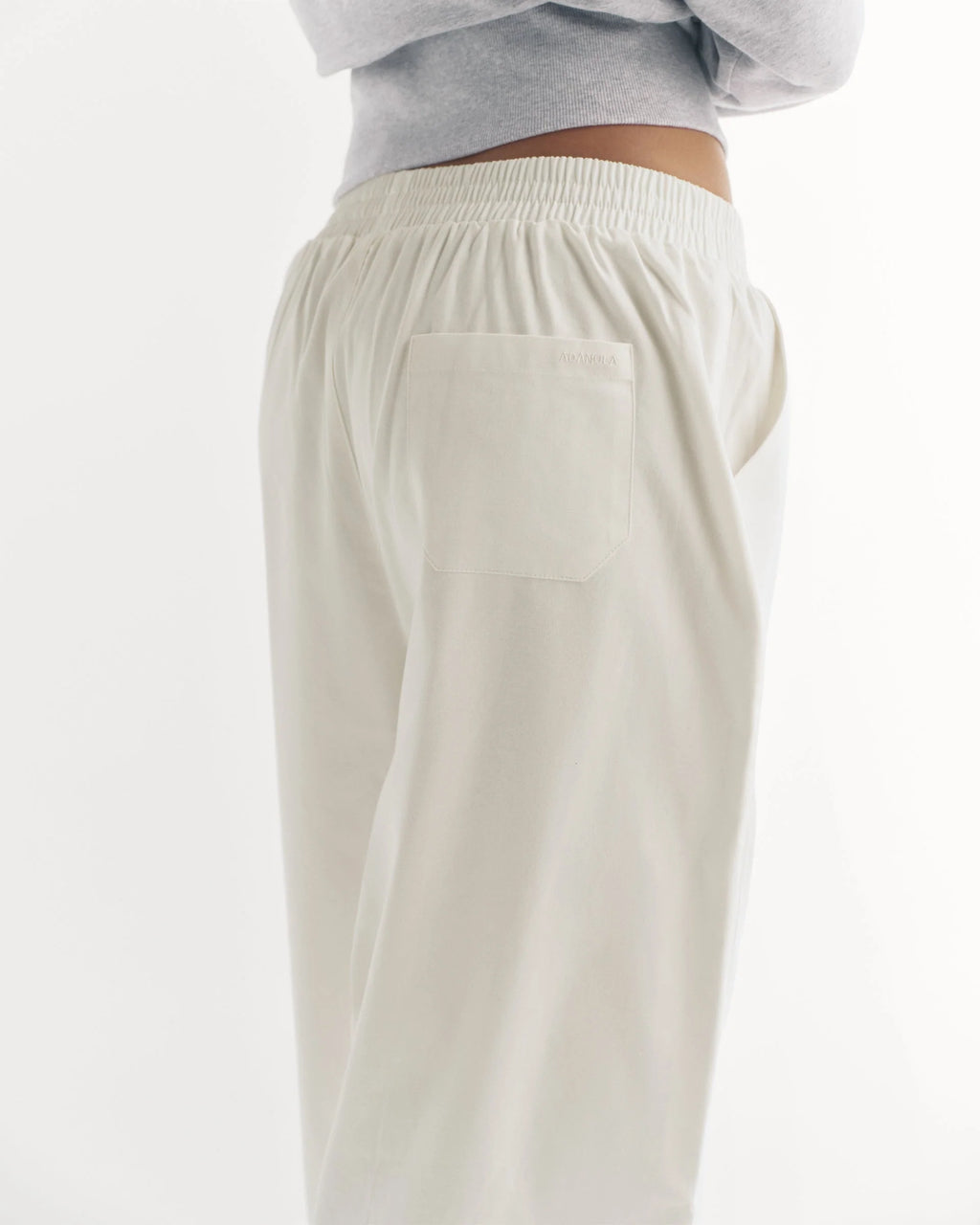 Cotton Pull on Pants - White