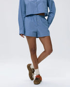 Cotton Boxer Shorts - Blue