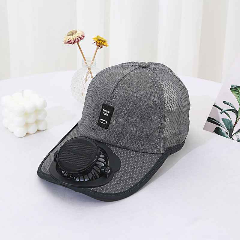 Solar Charging Fan Hat | Breathable Cooling Cap
