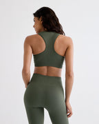 Classic Seamless Racer Back Bra - Thyme Green