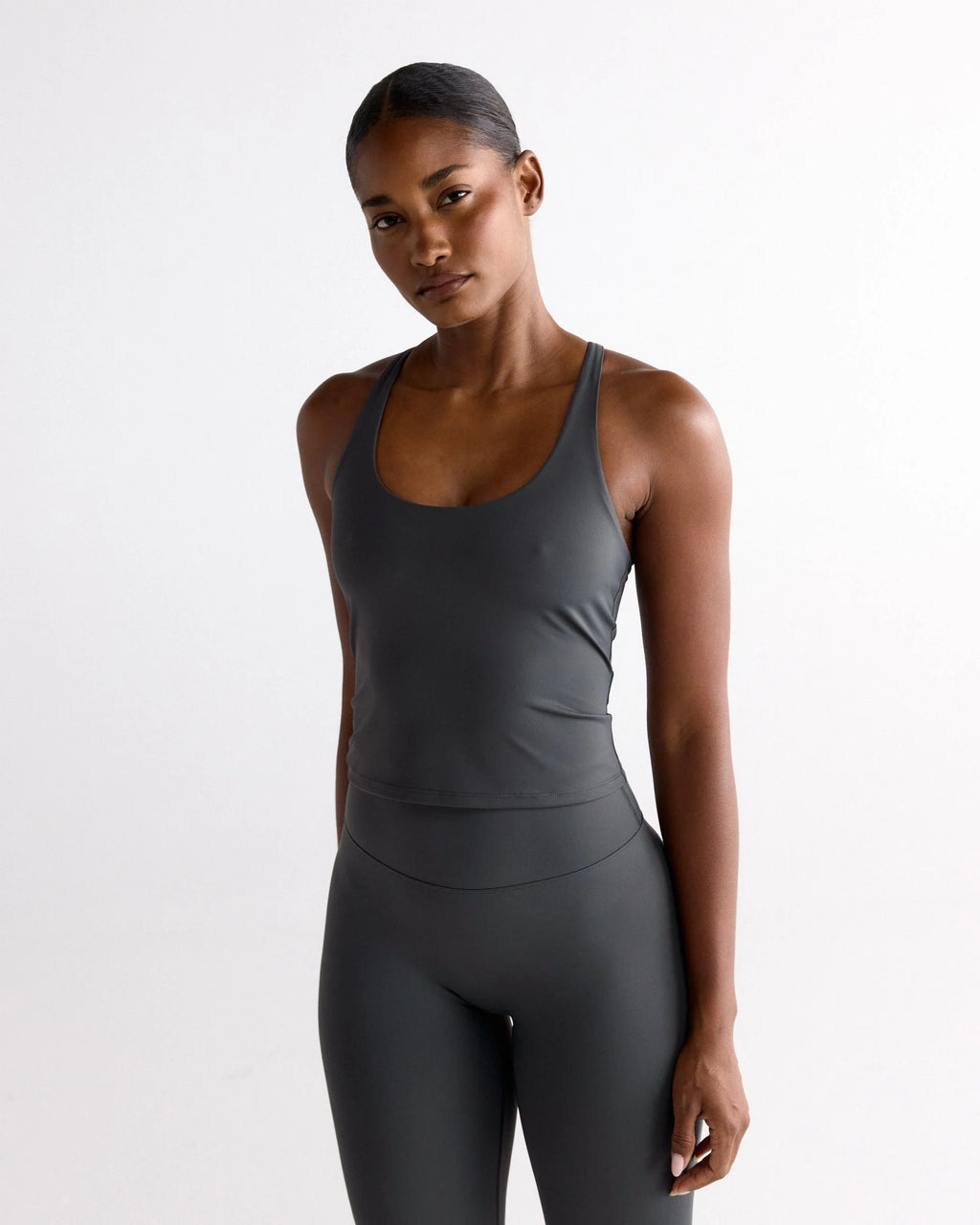 Ultimate Narrow Racer Back Tank - Graphite Grey