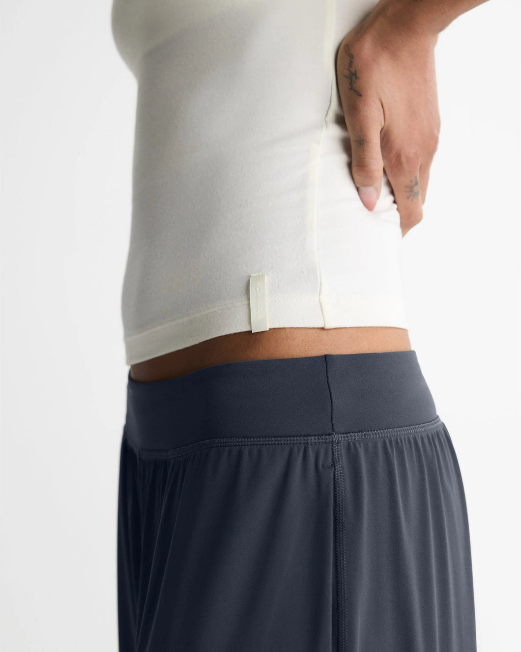 Soft Modal Skinny Strap Cami Top - Marshmallow White