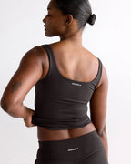 Ultimate Square Neck Top - Coffee Bean