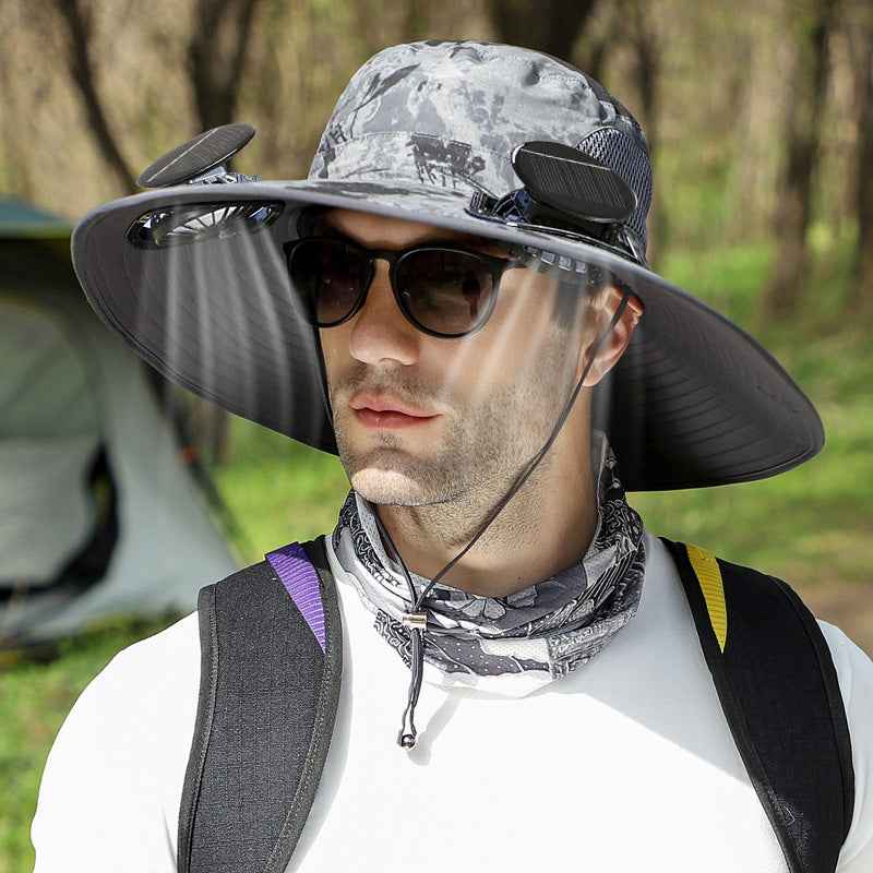 Solar Dual-Fan Outdoor Sun Hat