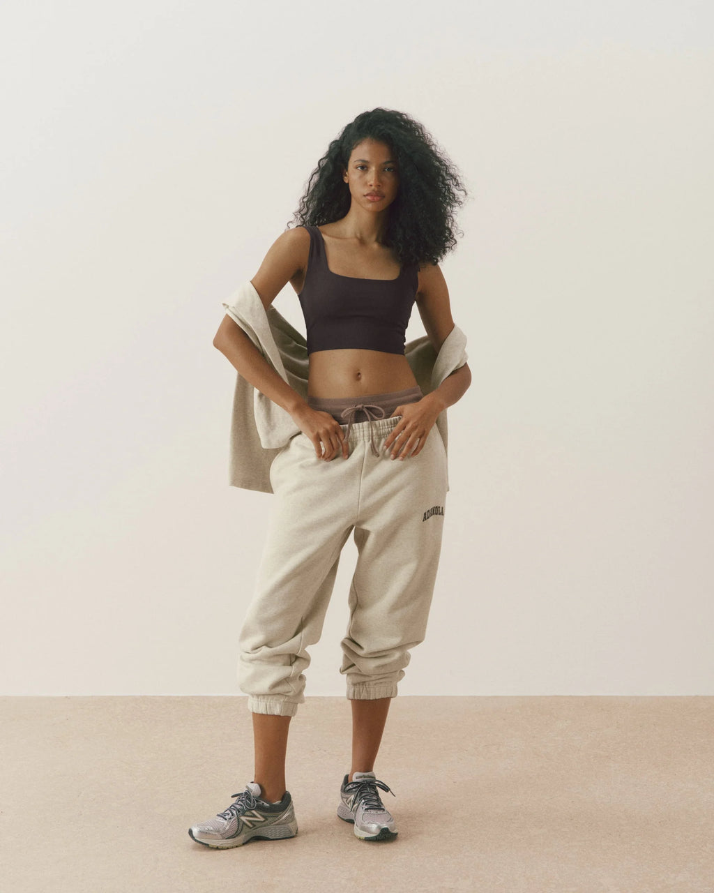 Varsity Sweatpants - Oat Melange/Coffee Bean
