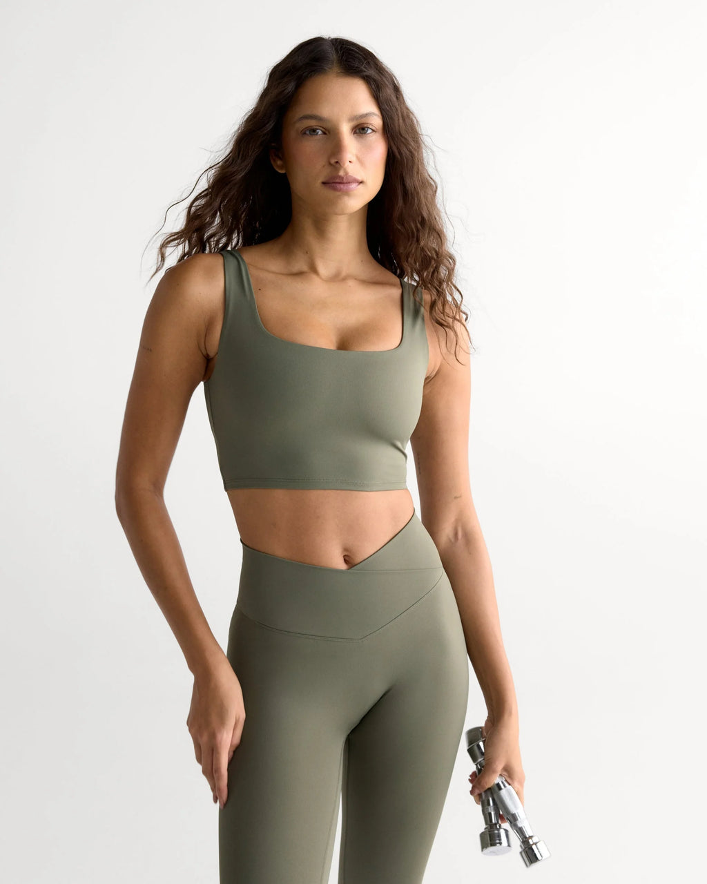 Ultimate Square Neck Bra - Olive Green