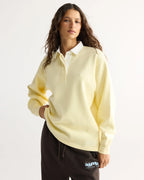 Varsity Oversized Rugby Sweatshirt - Buttercream