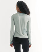 Modal Long Sleeve Technical Top - Cloud Blue