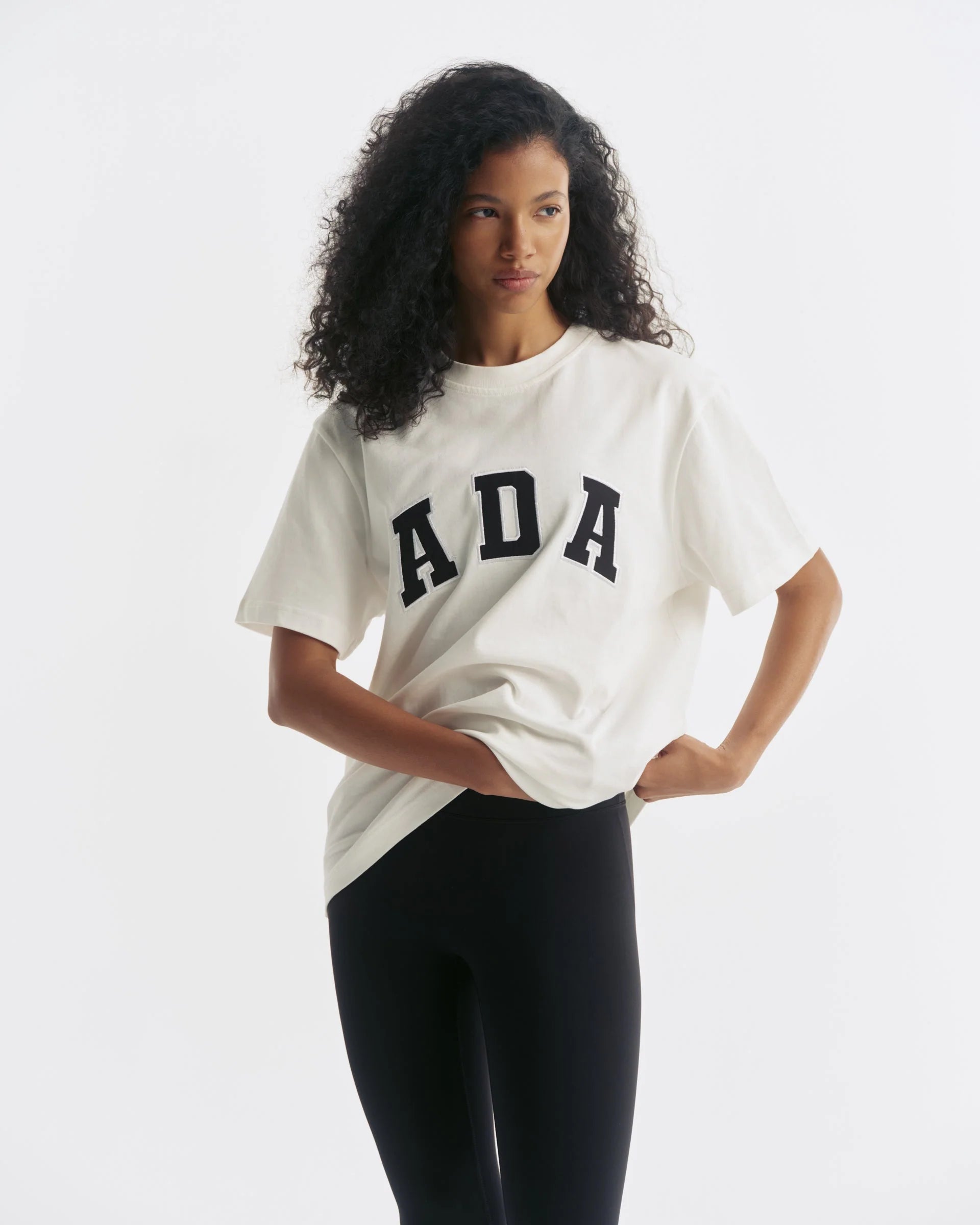 ADA Short Sleeve Oversized T-shirt - White/Black