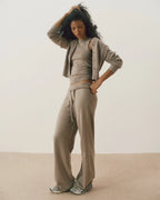 Knit Straight Leg Trousers - Sand