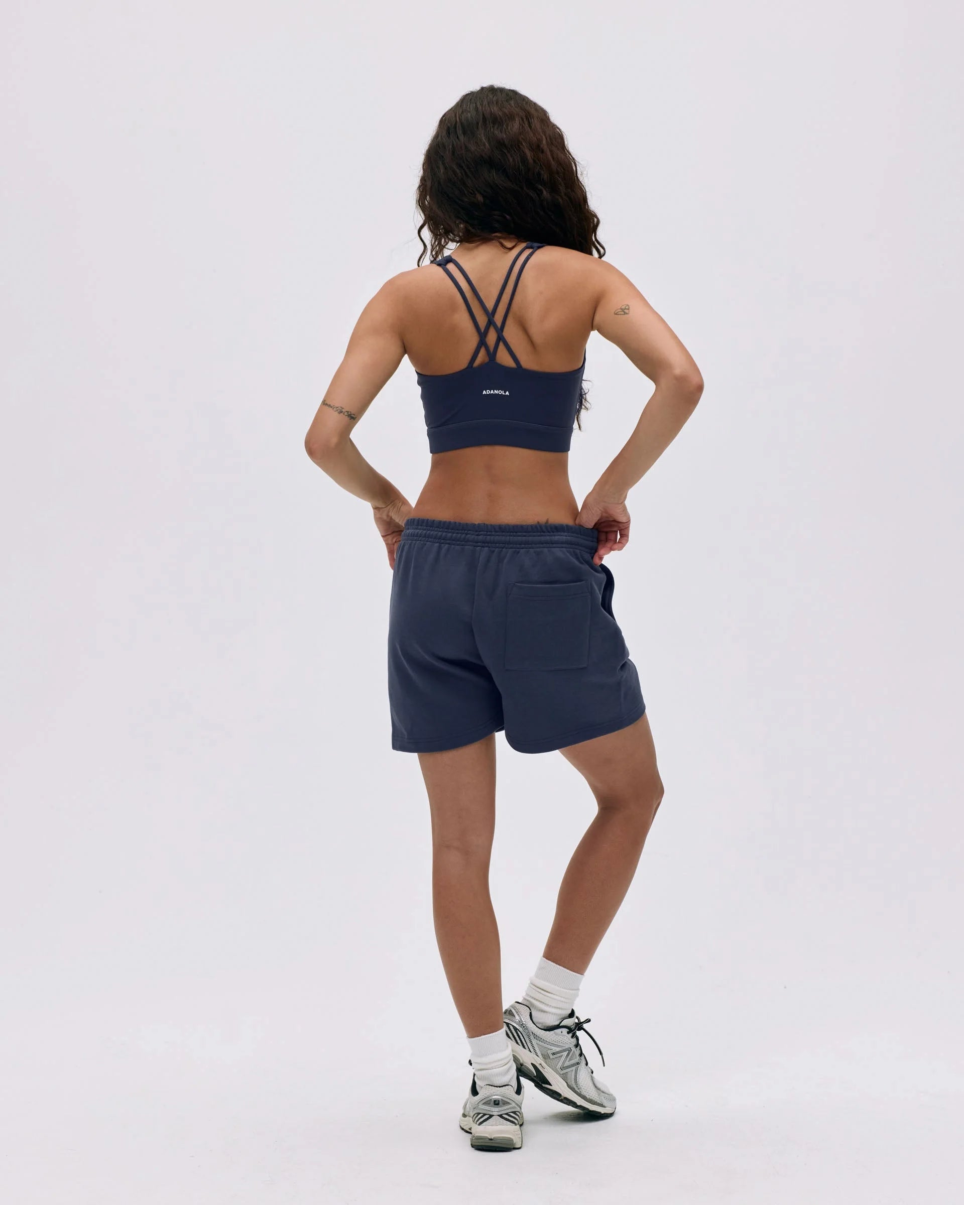 Varsity Sweat Shorts - Midnight Blue/Marshmallow White