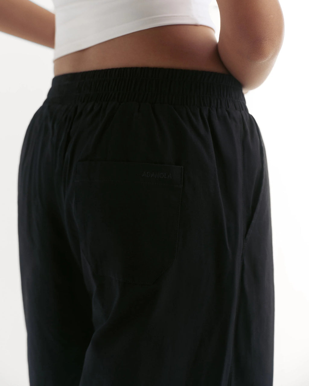Cotton Pull on Pants - Black