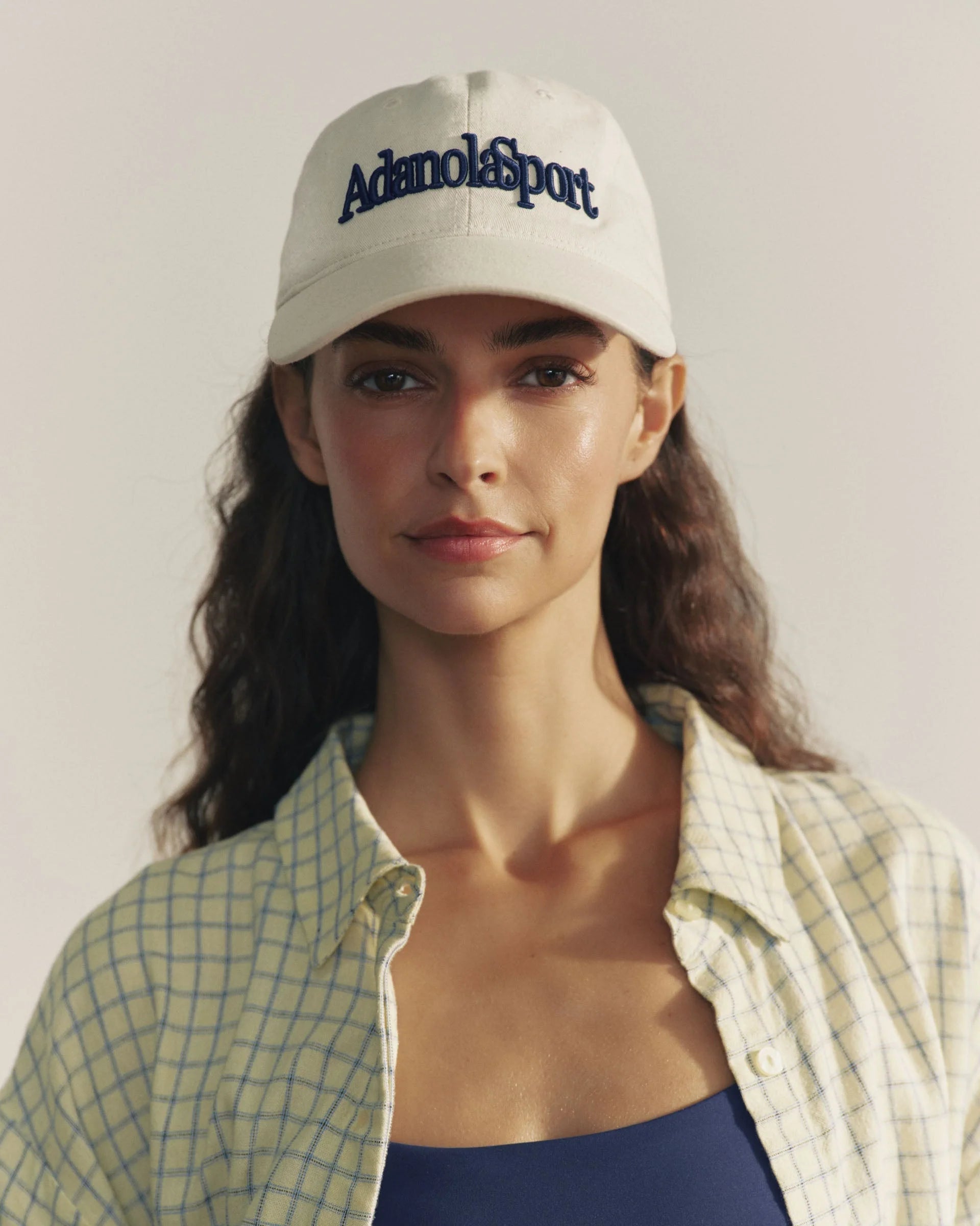 Retro Adanola Sport Cap - Cream/Navy Blue