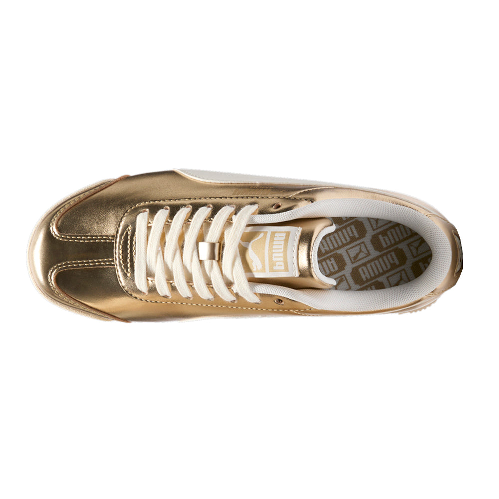 Roma Chrome Metallic Lace Up Sneakers