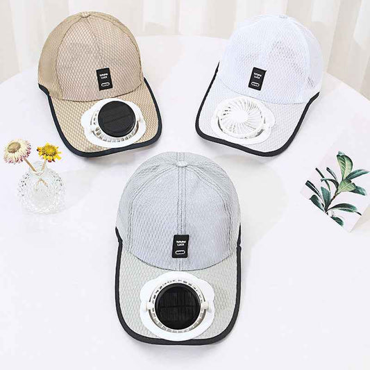 Solar Charging Fan Hat | Breathable Cooling Cap