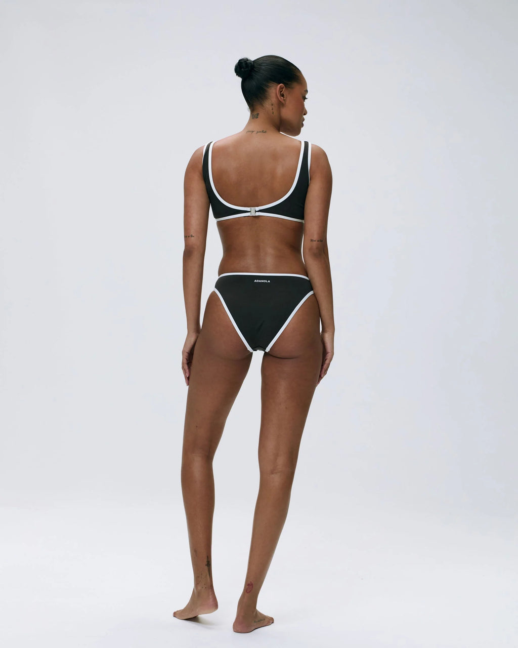 Contrast Bikini Bottom - Coffee Bean/Marshmallow White