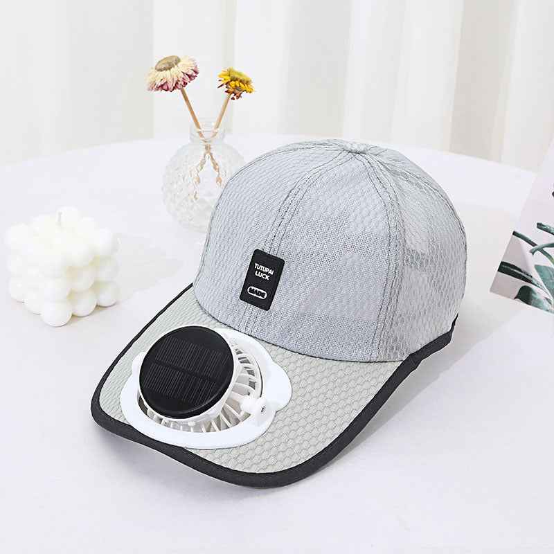 Solar Charging Fan Hat | Breathable Cooling Cap