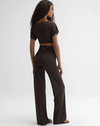 Straight Leg Yoga Pant - Coffee Bean