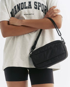 Small Branded Multi-Strap Bag - Black