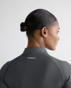 Ultimate Long Sleeve Zip Up Top - Graphite Grey