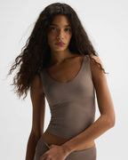 Ultimate V-Neck Top - Dusty Brown