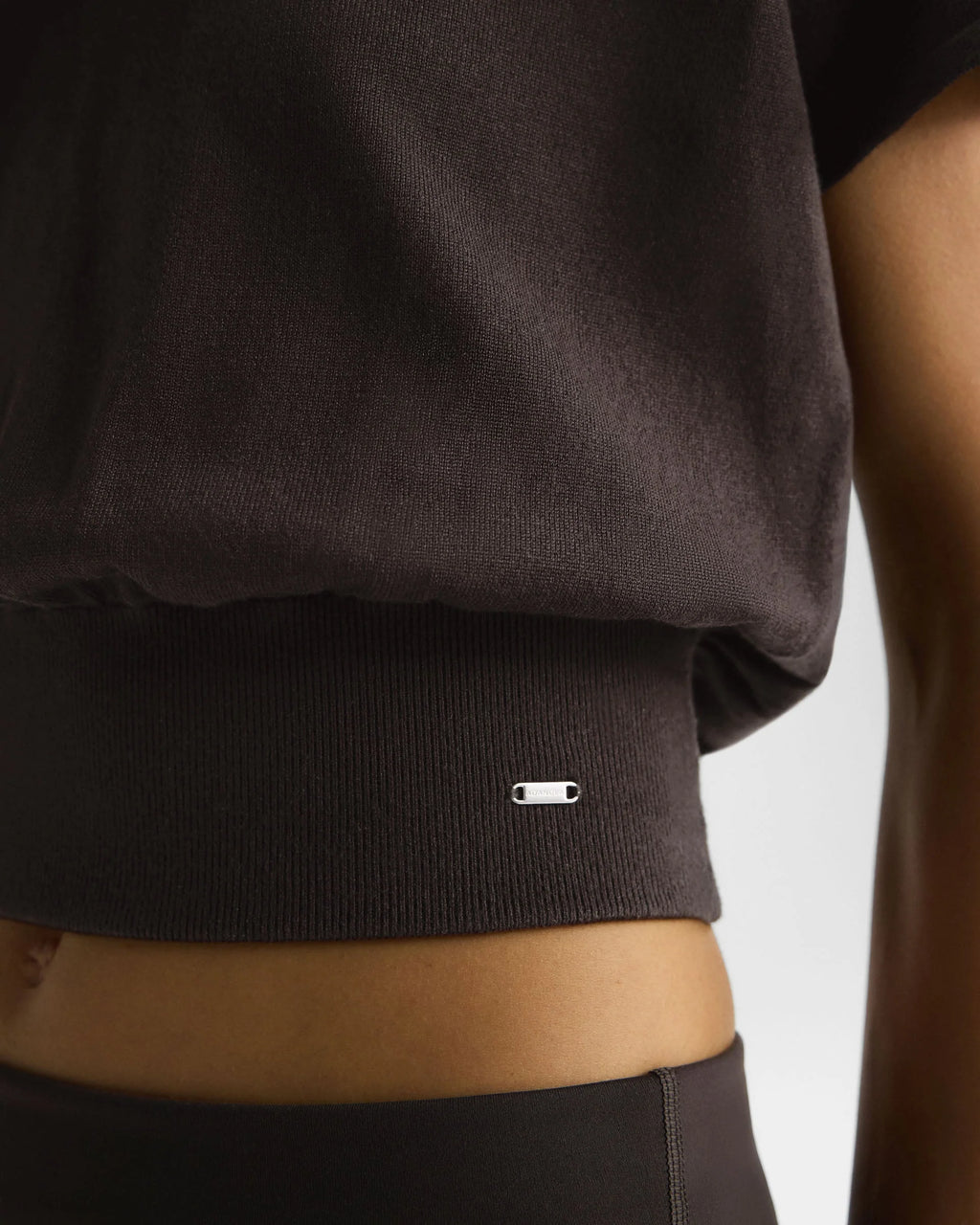 Asymmetric Knit Top - Coffee Bean