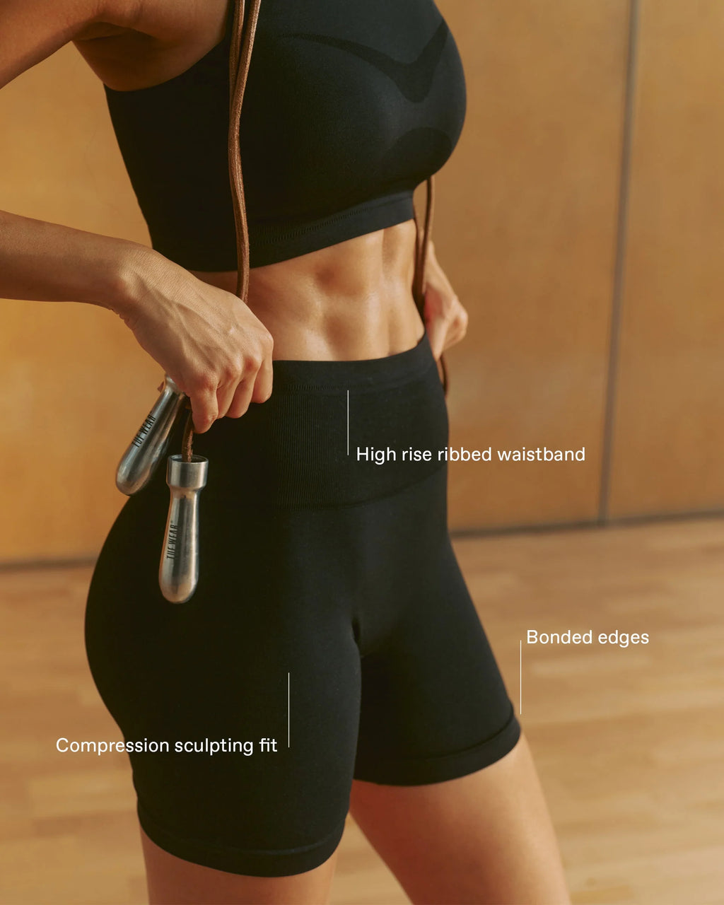 Seamless Crop Shorts - Black