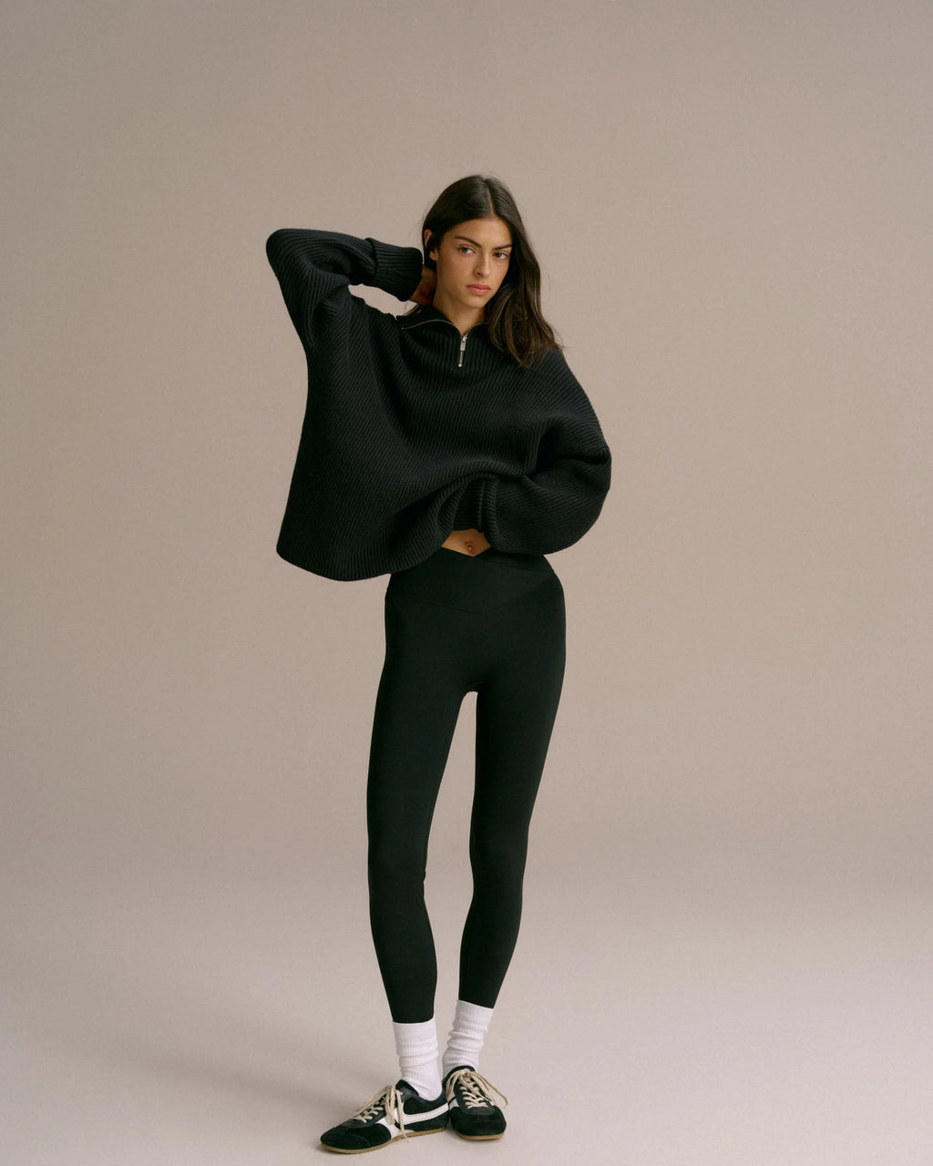 Balaclava Knit Hoodie - Black