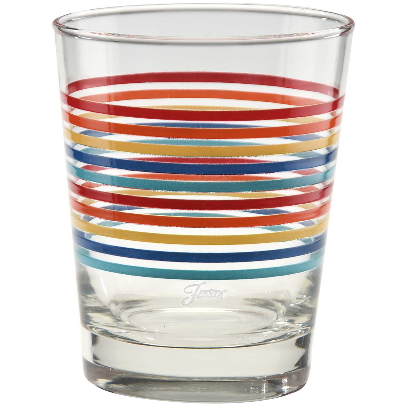 Vibrant Thin Stripe 15 oz. Tapered Double Old Fashion - Set of 4