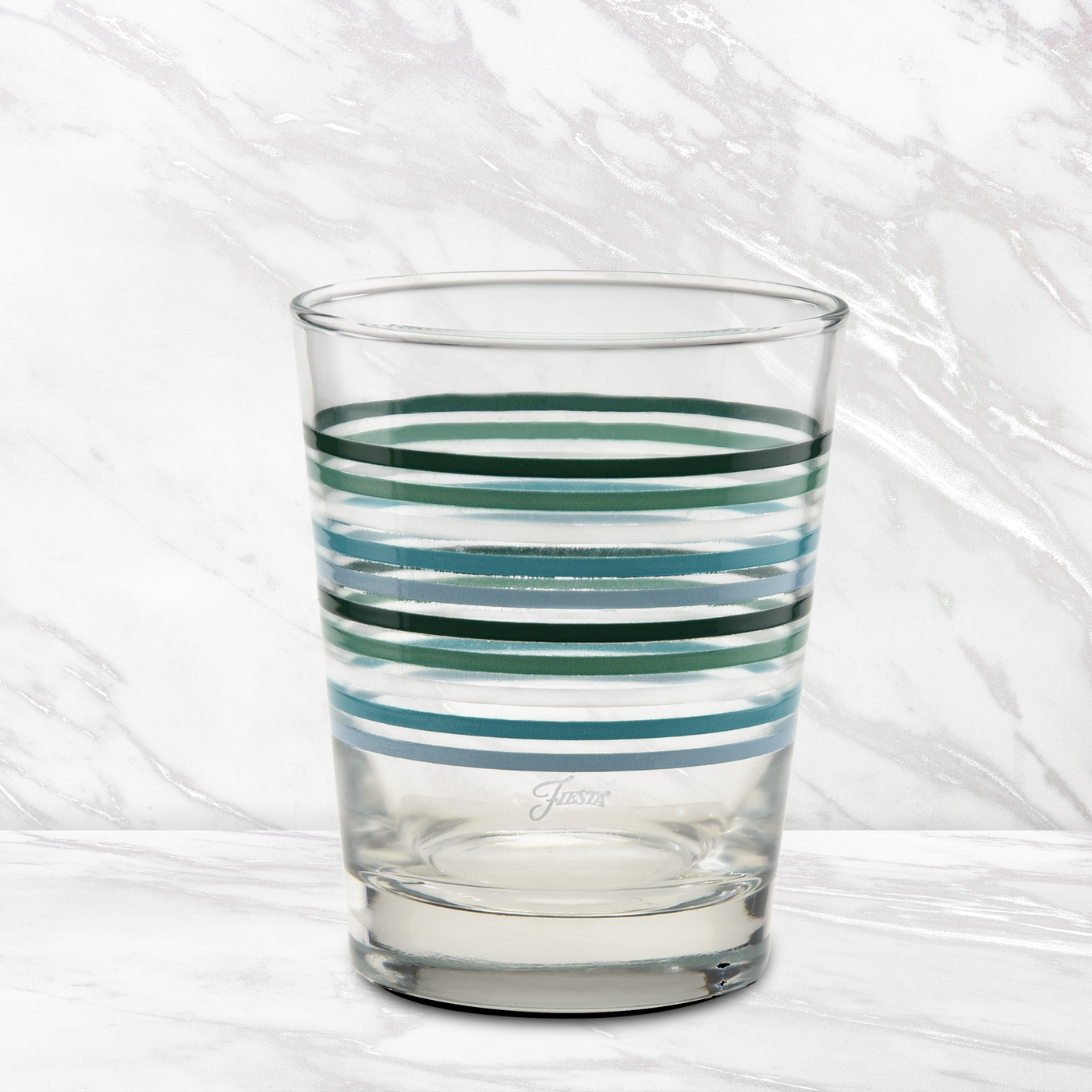 Aegean Thin Stripe 15 oz. Tapered Double Old Fashion - Set of 4