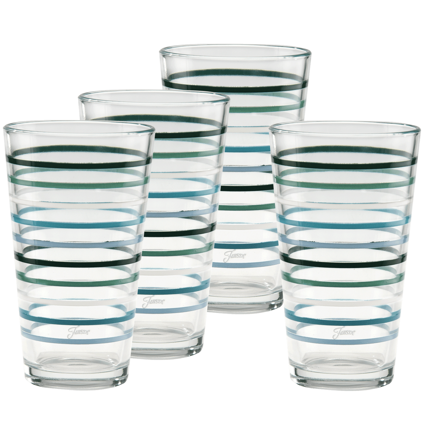 16 oz. Aegean Thin Stripe Cooler Glass - Set of 4