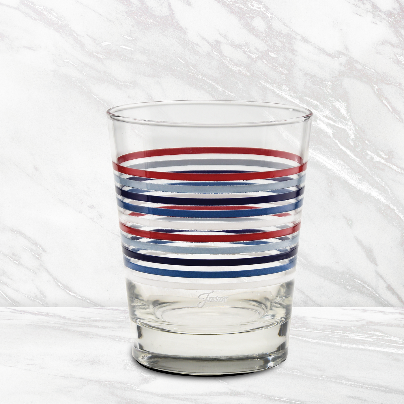 Americana Thin Stripe 15 oz. Tapered Double Old Fashion - Set of 4