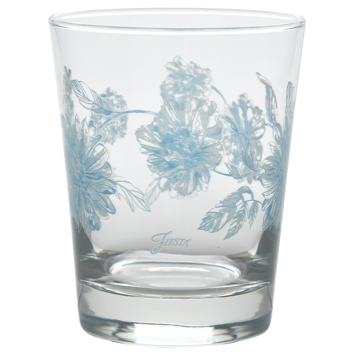 Botanical Floral 15 oz. Tapered Double Old Fashion Glass – Set of 4