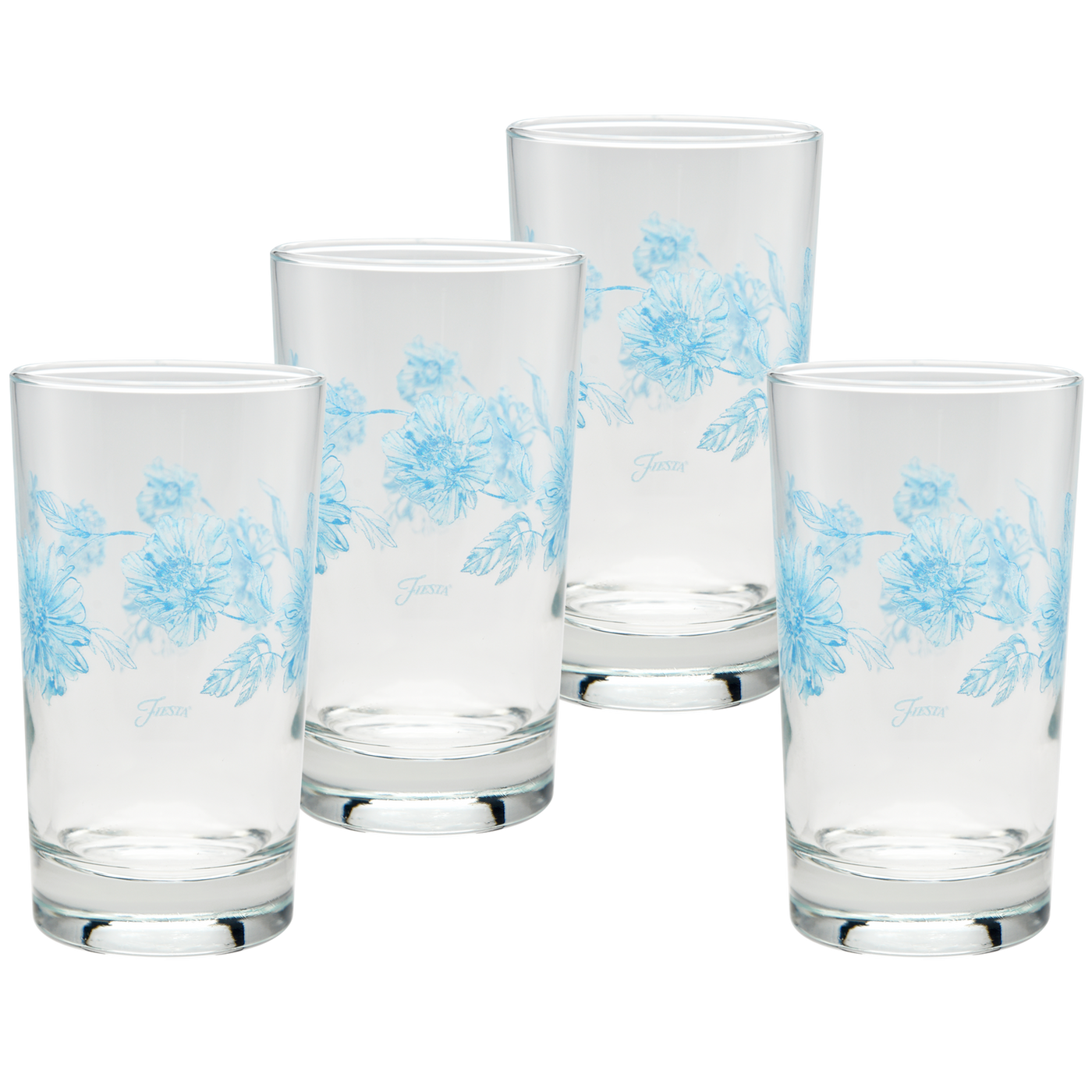 Botanical Floral 7 oz. Floral Juice Glass – Set of 4