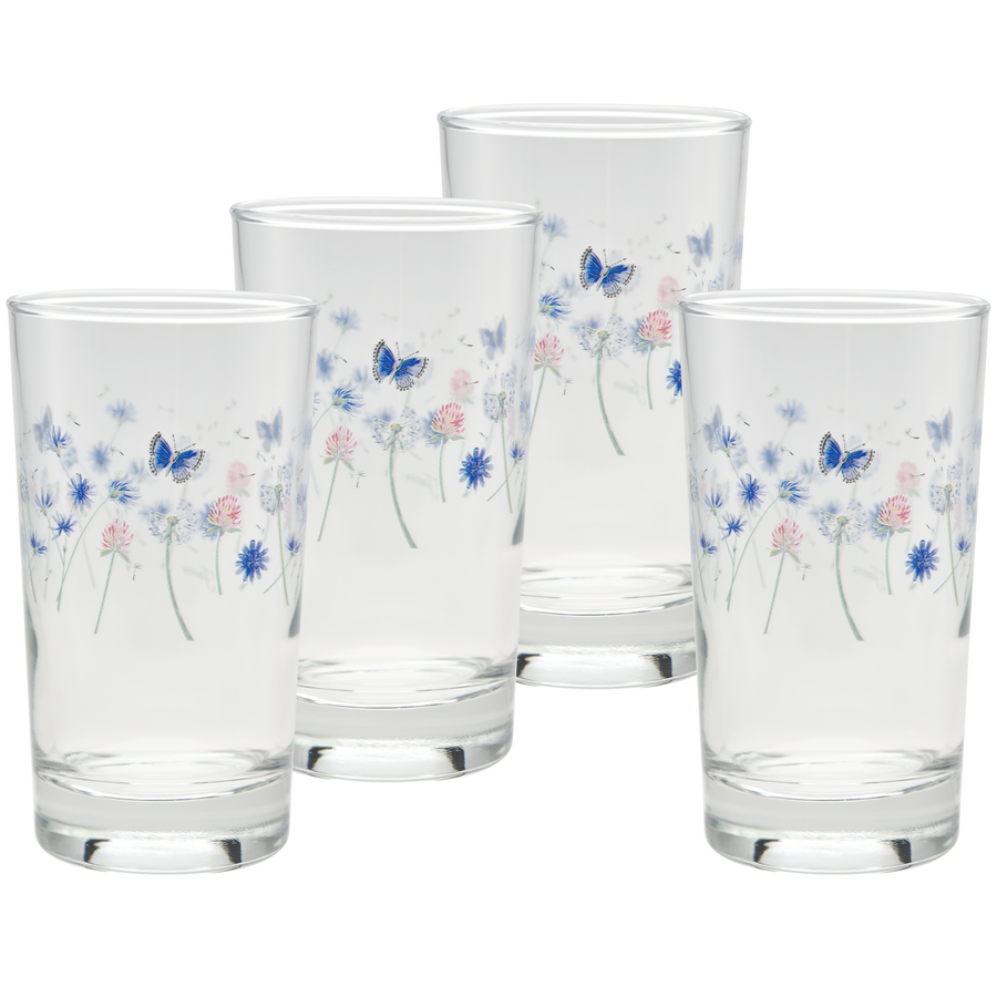 Retired Breezy Floral 7 oz. Juice Glass – Set of 4