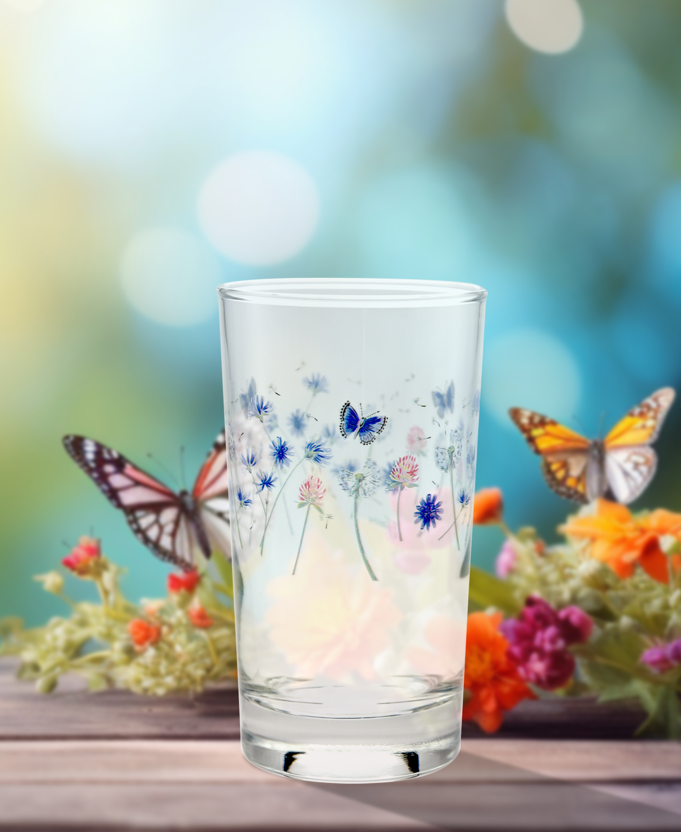 Retired Breezy Floral 7 oz. Juice Glass – Set of 4