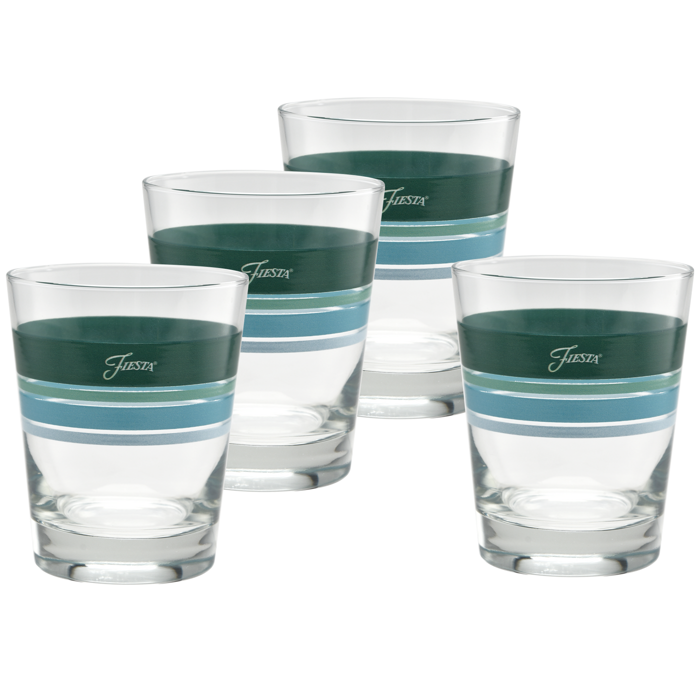 Mixed Aegean 15 oz. Edgeline Tapered Double Old Fashion - Set of 4