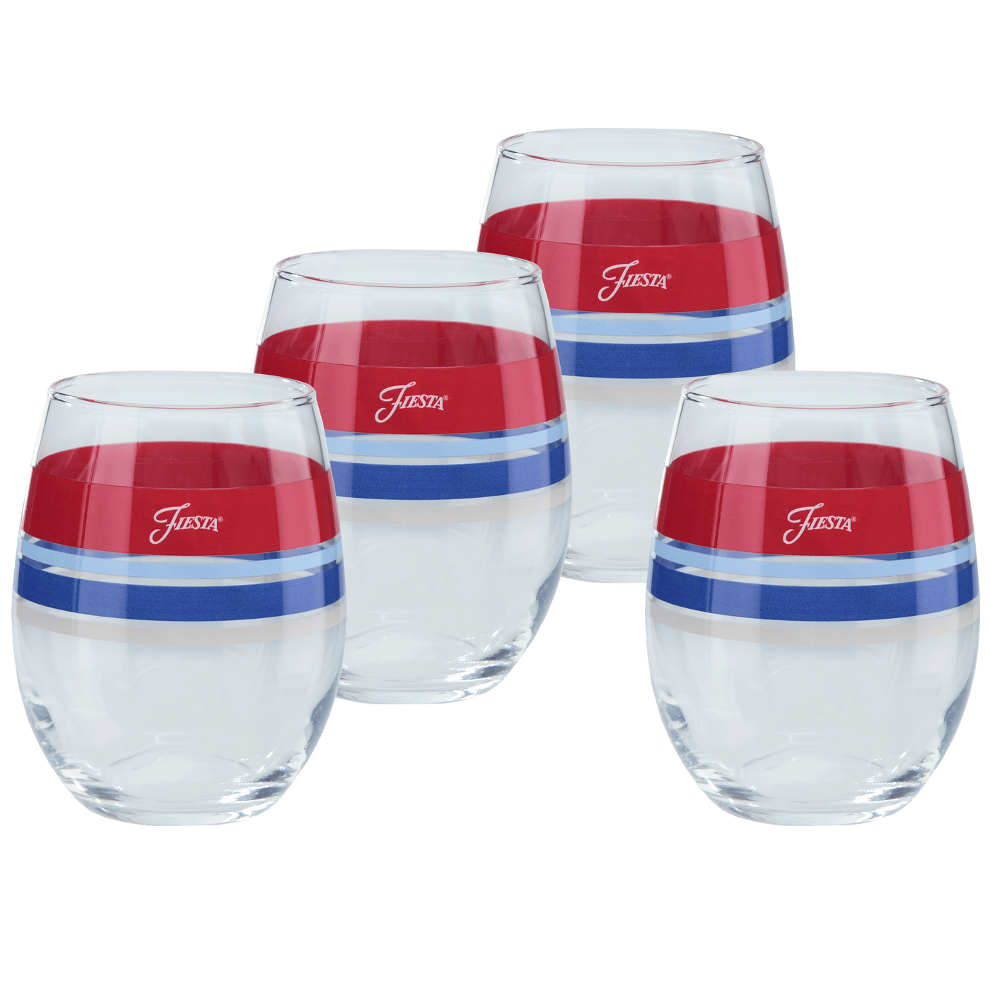 Americana 15 oz. Edgeline Stemless Wine – Set of 4