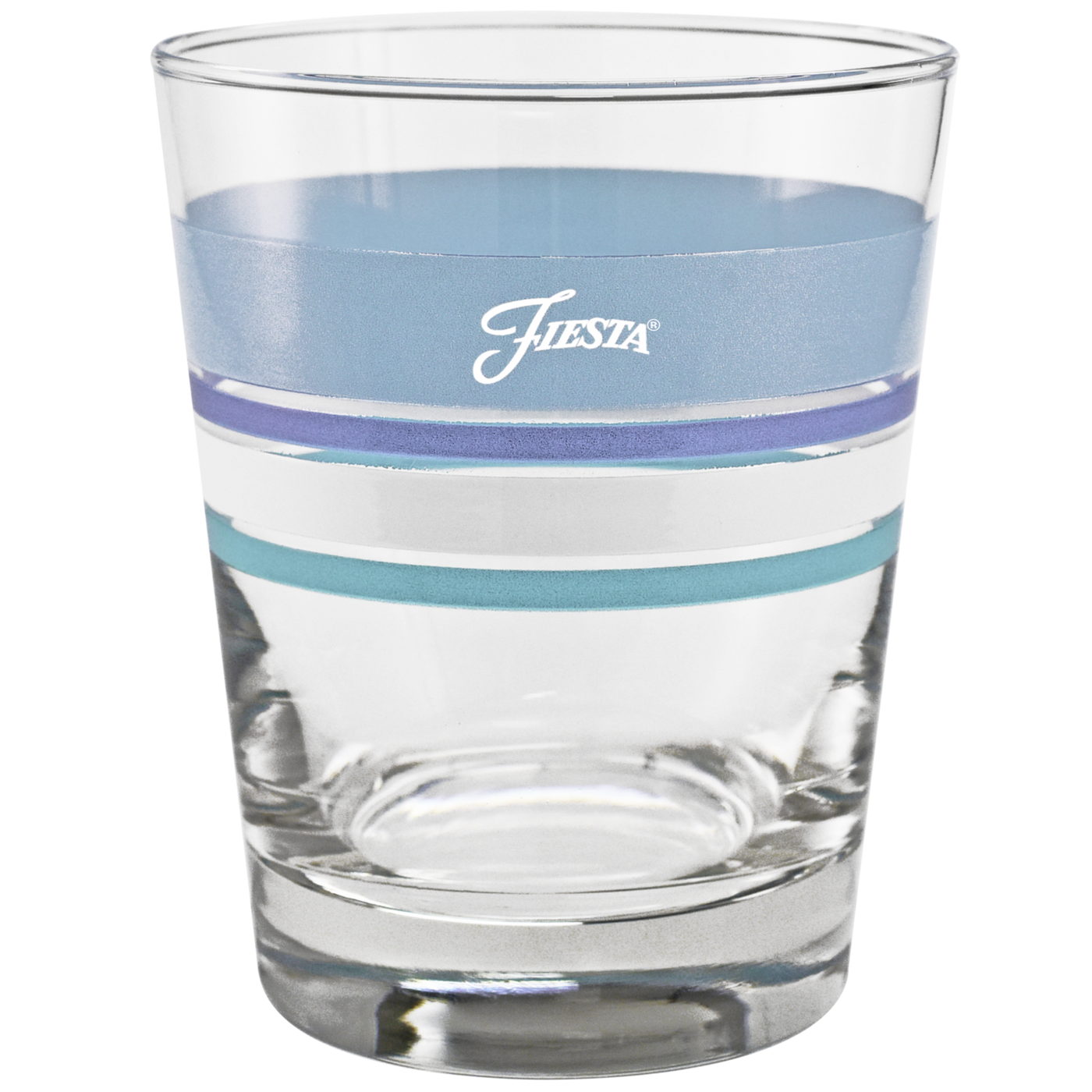 Coastal Blues 15 oz. Edgeline Tapered Double Old Fashion – Set of 4