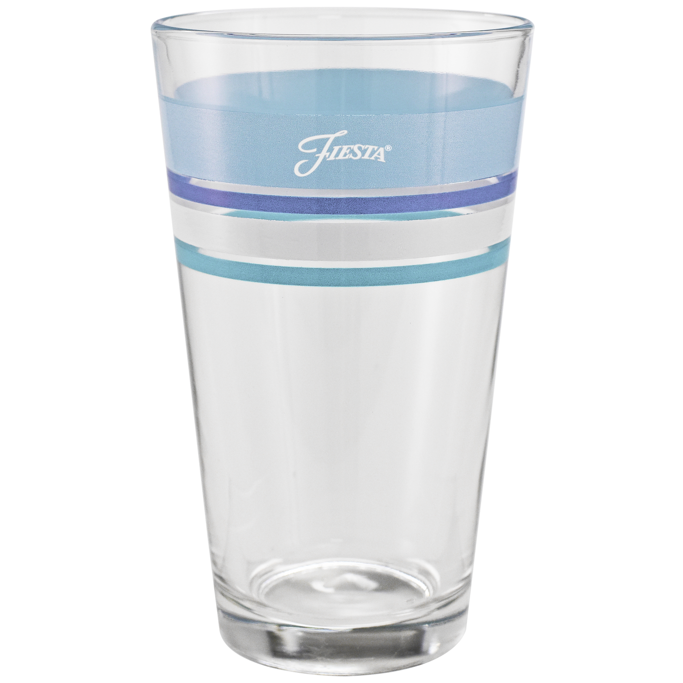 16 oz. Edgeline Coastal Blue Cooler Glass - Set of 4