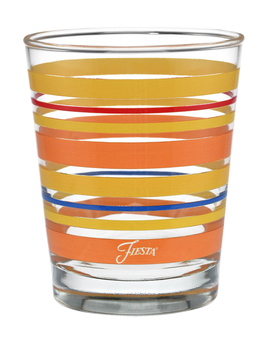 Retired 15 oz. Sienna Sunset Stripes Tapered Double Old Fashion – Set of 4