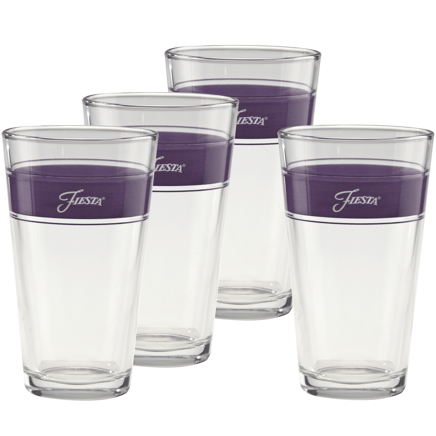 Lavender 16 oz. Frame Cooler Glass - Set of 4