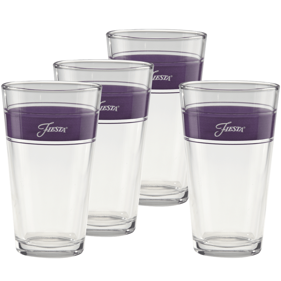 Lavender 16 oz. Frame Cooler Glass - Set of 4