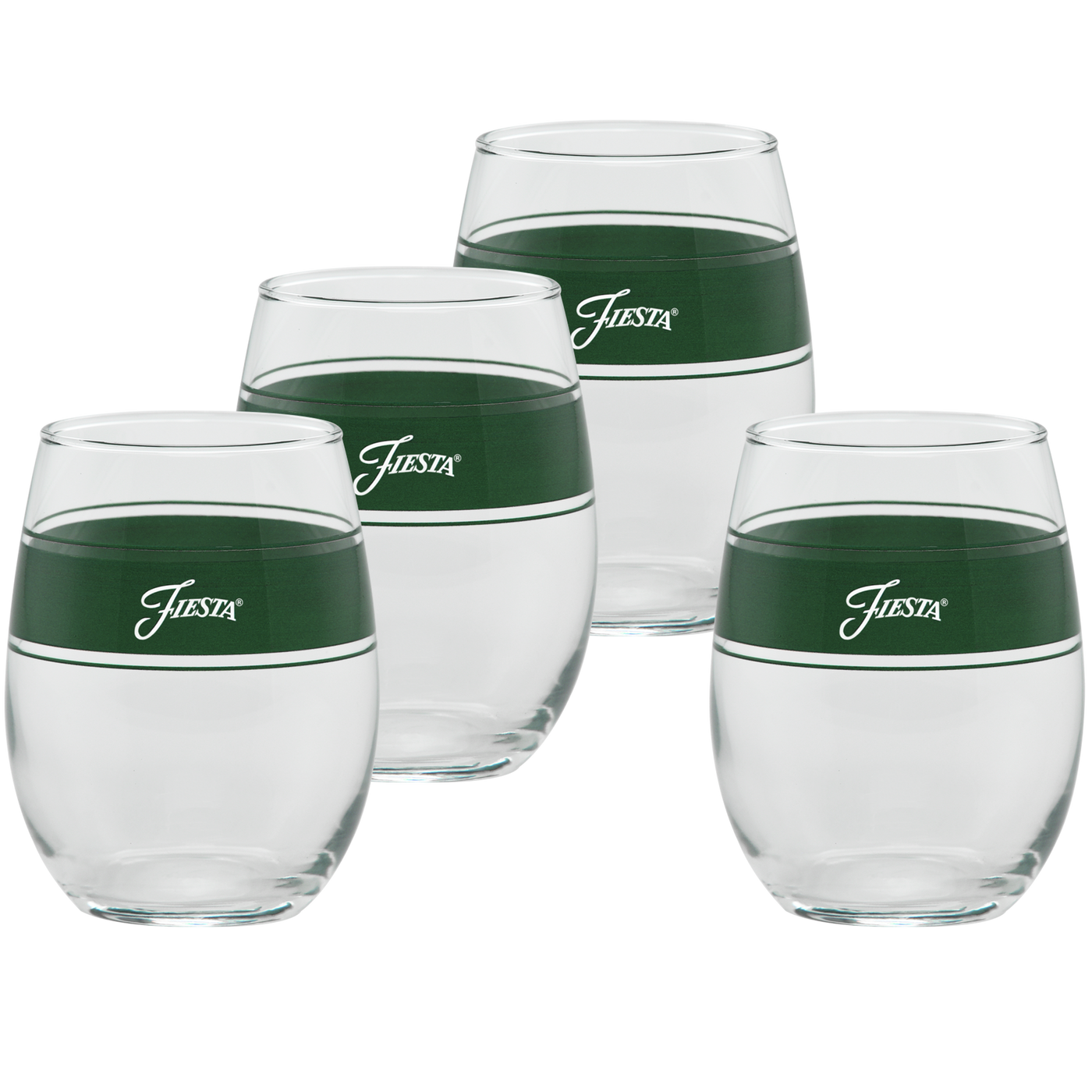 15 oz. Frame Stemless Wine Jade – Set of 4