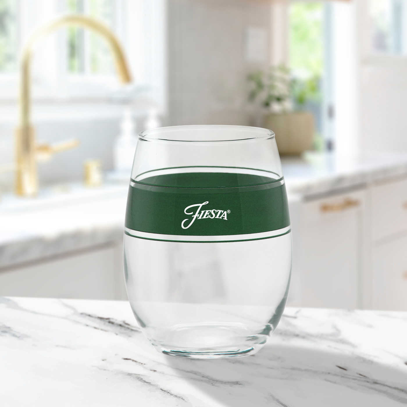 15 oz. Frame Stemless Wine Jade – Set of 4